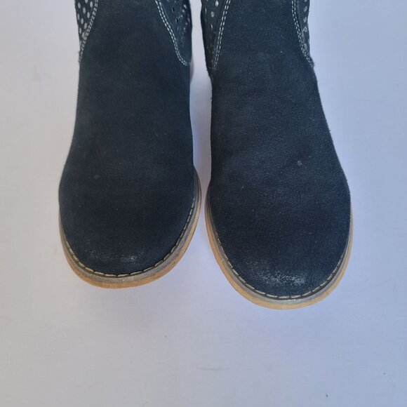 Aldo Slip-on Suede Leather Ankle Boots with silver studs. Size US 6.5/EU 37 - Picture 3 of 11